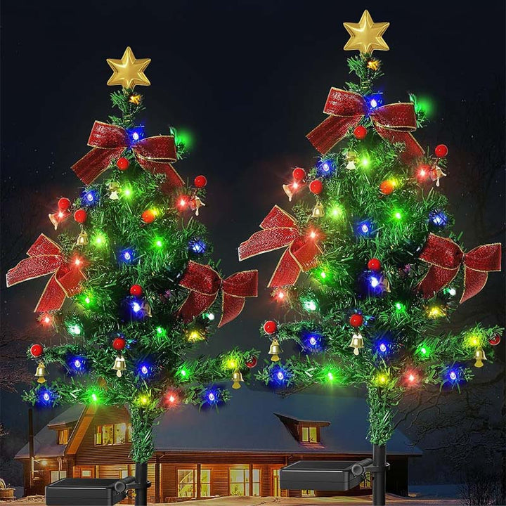 Lisslune | Solar-powered, waterproof Christmas tree decorative lights for outdoor use