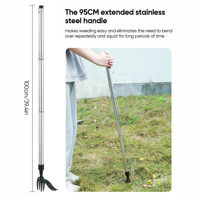 Lisslune | Stainless steel adjustable long handle detachable weeder