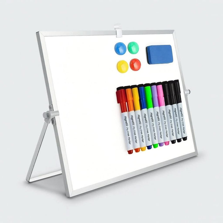 Lisslune | Portable Magnetic Whiteboard with Stand and Accessories