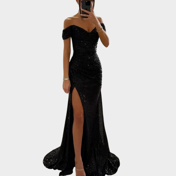 Lisslune | Women's Long Elegant Evening Dress with Slit for Women
