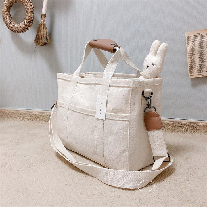 Lisslune | Solid Color Canvas Shopper Bag