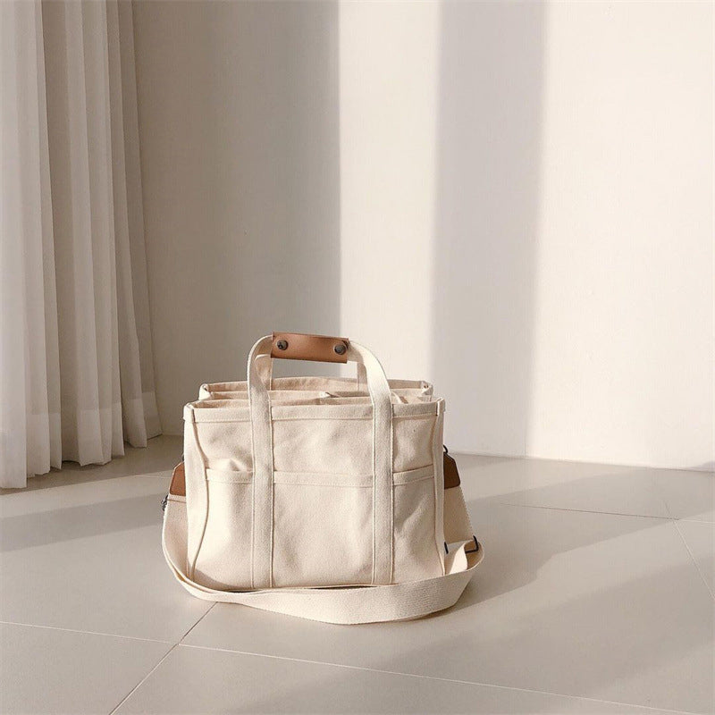 Lisslune | Solid Color Canvas Shopper Bag