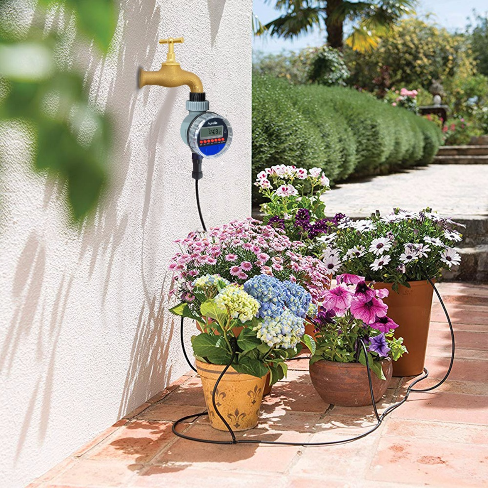 Lisslune | Digital irrigation clock with LCD display – Automatic garden irrigation for plants