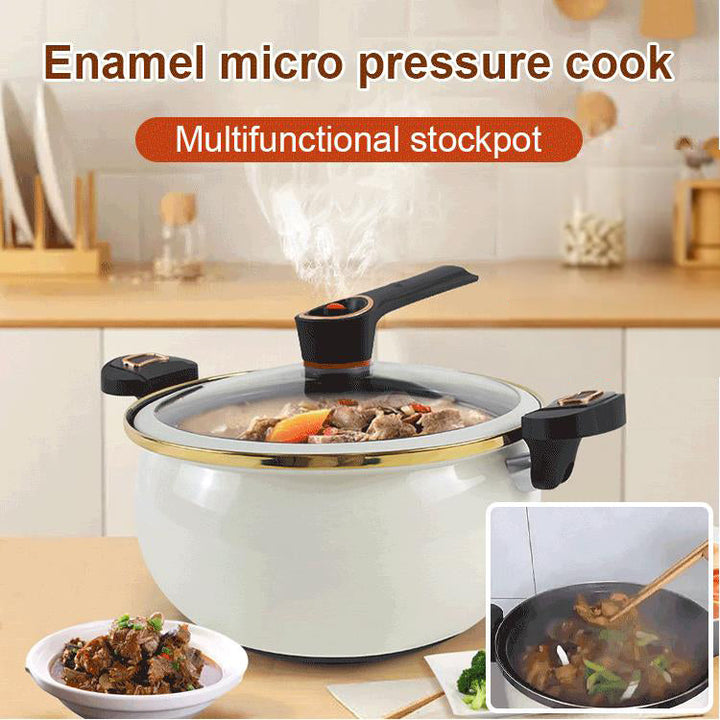 Lisslune | Double Handle 7L Enamel Micro Pressure Cooker