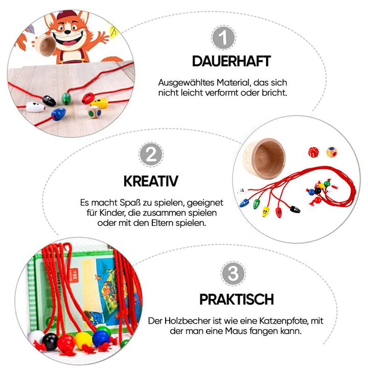Lisslune | Kids Cat & Mouse Tabletop Game Set