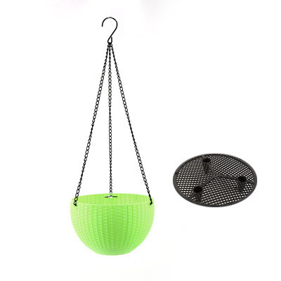 Lisslune | Woven hanging basket for plants with chain – Ideal for balcony and garden
