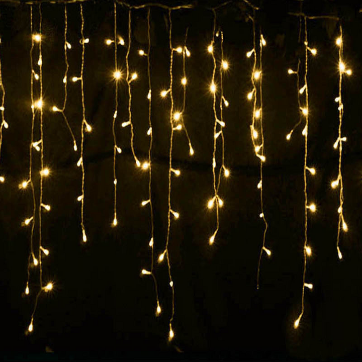 Lisslune | LED Starry Sky Icicle Light String – Decorative Light Curtains for Christmas and Garden