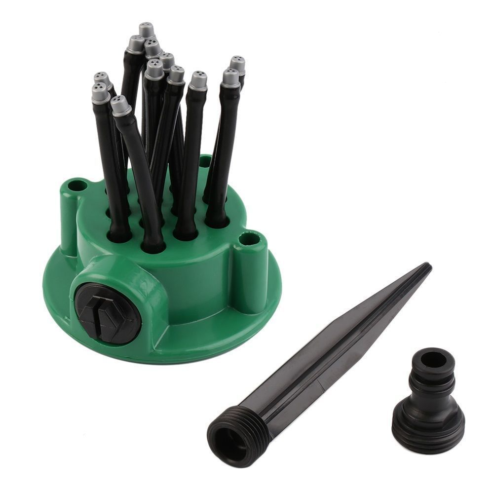 Lisslune | 12-in-1 Garden Irrigation System – Adjustable Sprinkler with 360-Degree Irrigation