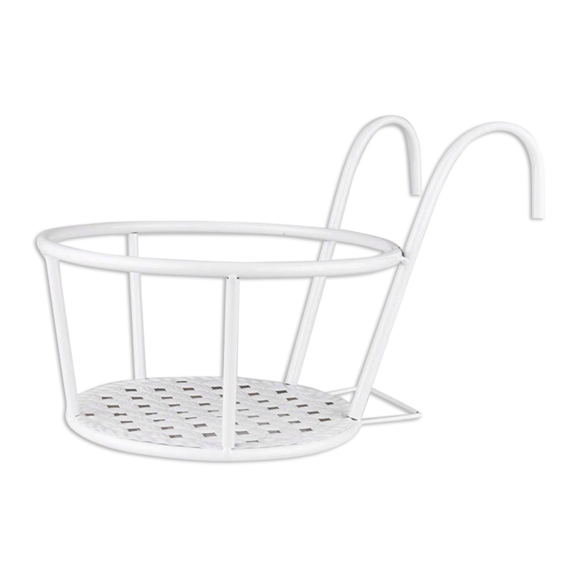 Lisslune | Hanging Plant Basket made of Metal – Balcony Planter Pot with Hook for Garden and Terrace