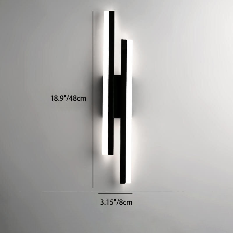 Lisslune | LuxLine Modern LED Wall Lamp | Minimalist Design | Iron & Acrylic | Dimmable Light