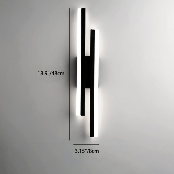 Lisslune | LuxLine Modern LED Wall Lamp | Minimalist Design | Iron & Acrylic | Dimmable Light