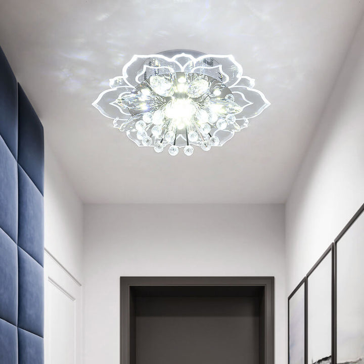 Lisslune | GlowPetal LED Crystal Ceiling Light | Flower Shaped | Modern Design | Energy Saving | Decorative Lighting