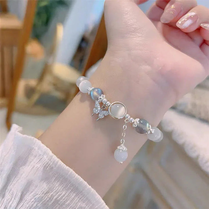 Lisslune | Artificial Cat's Eye Crystal Butterfly Bracelet