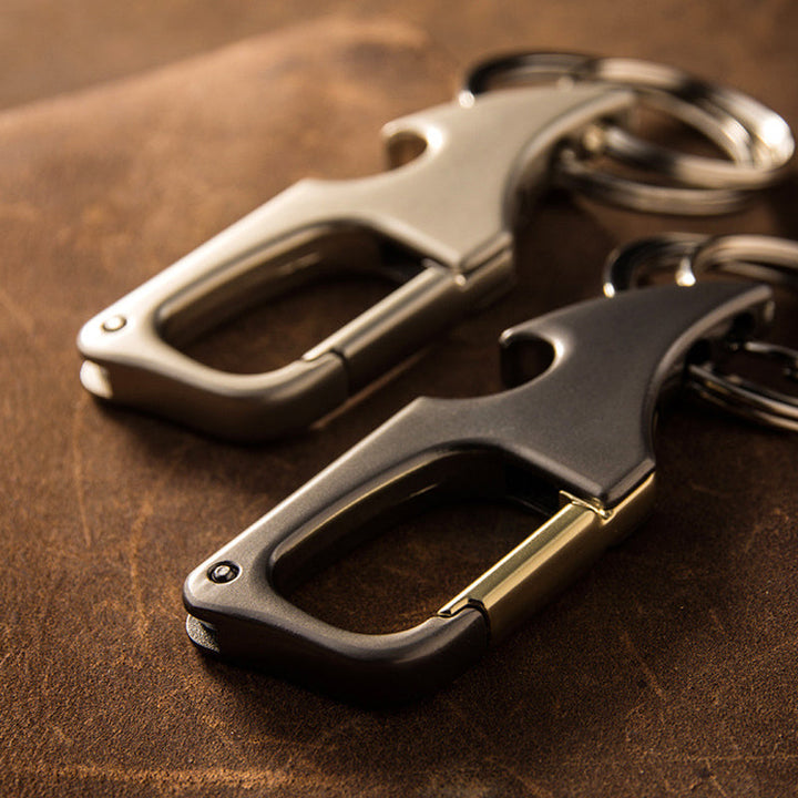 Lisslune | Multifunctional Bottle Opener with Pendant and Metal Double Ring Keychain