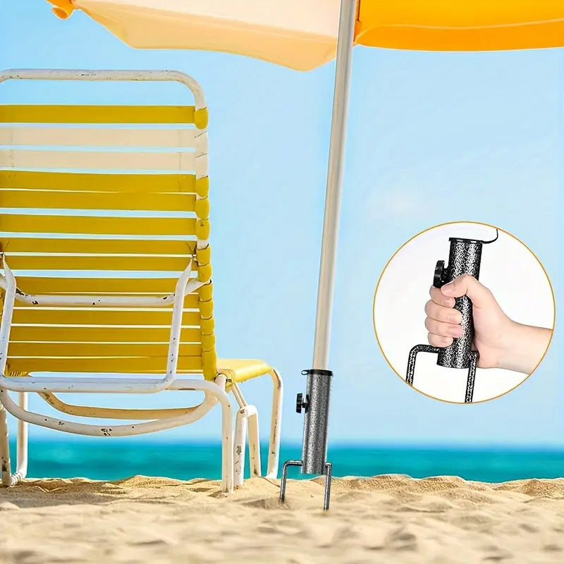 Lisslune | Heavy Adjustable Spiral Ground Anchor Umbrella Holder