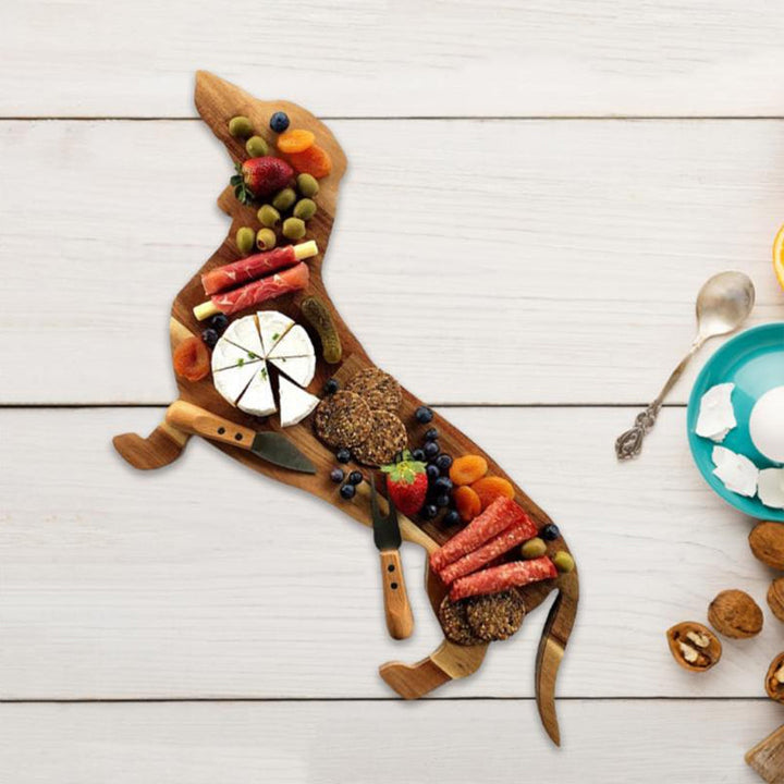 Lisslune | Wooden Dachshund Dinner Plate