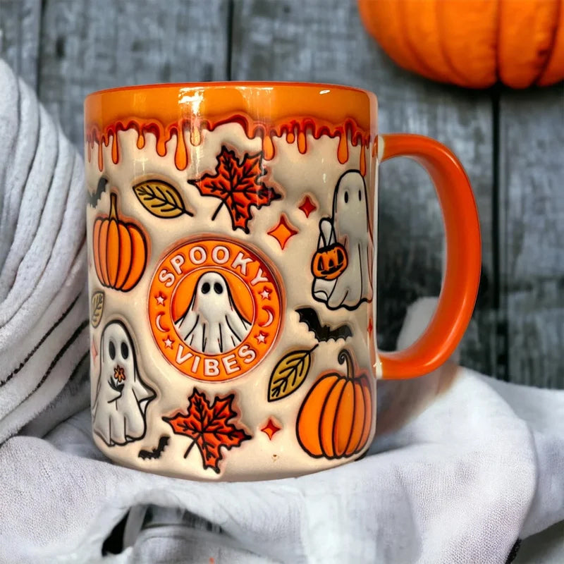 Lisslune | Pumpkin coffee mug with ghost