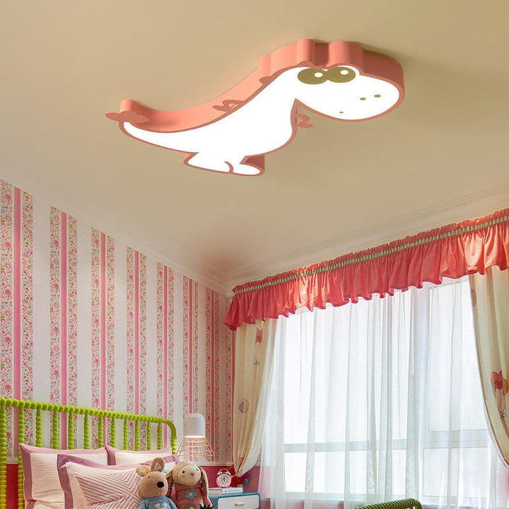 Lisslune | DinoBright LED Ceiling Light | Creative Dinosaur Design | Children's Room Lamp | Warm & White Light | Dimmable