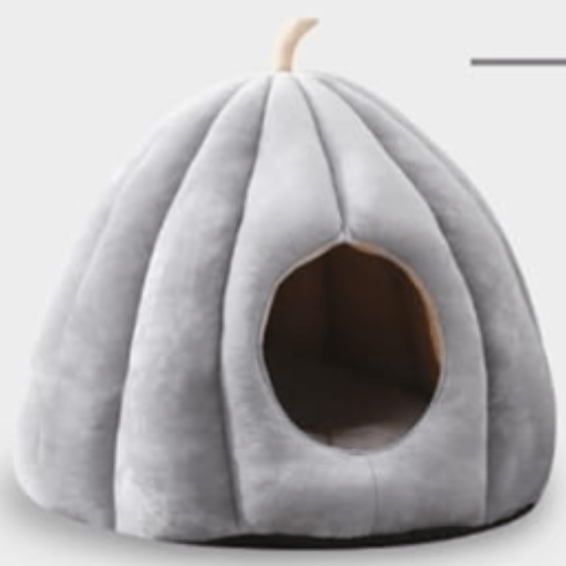 Lisslune | CozyNest Pumpkin Cat Bed – Warm, Washable & Comfortable Cat Hideaway