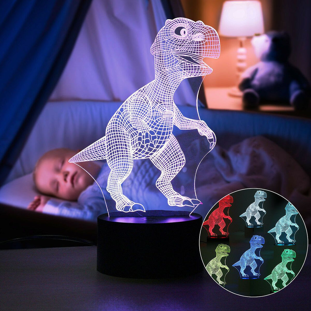 Lisslune | Dinosaur Night light - 3D Dinosaur Light - T Rex Night Light