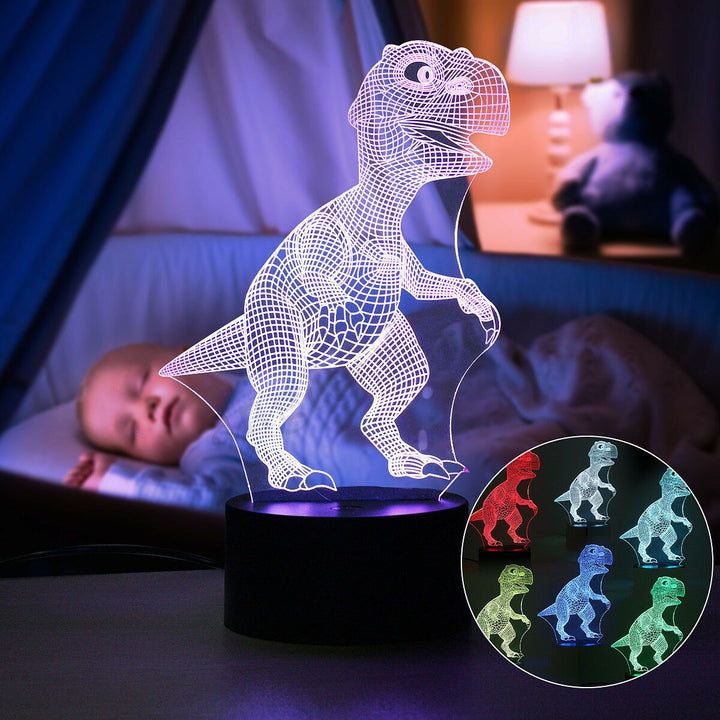 Lisslune | Dinosaur Night light - 3D Dinosaur Light - T Rex Night Light
