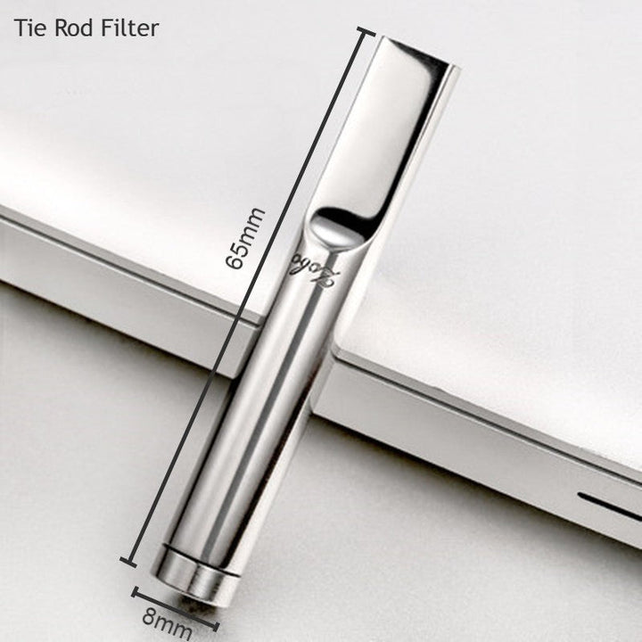 Lisslune | Portable Reusable Stainless Steel Cigarette Filter Holder, with Tar Filter & Detachable Design