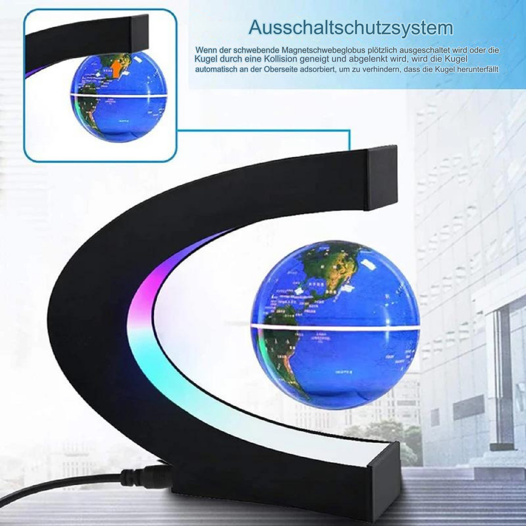 Lisslune | AstroGlobe LED World Globe – Floating Globe Lamp with Magnetic Suspension