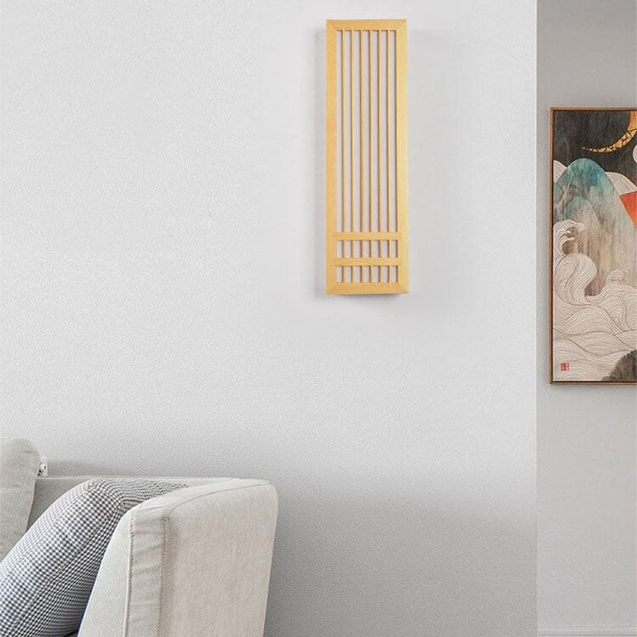 Lisslune | ShizuLight | Japanese Wooden LED Wall Lamp – Minimalist Zen-Inspired Lighting