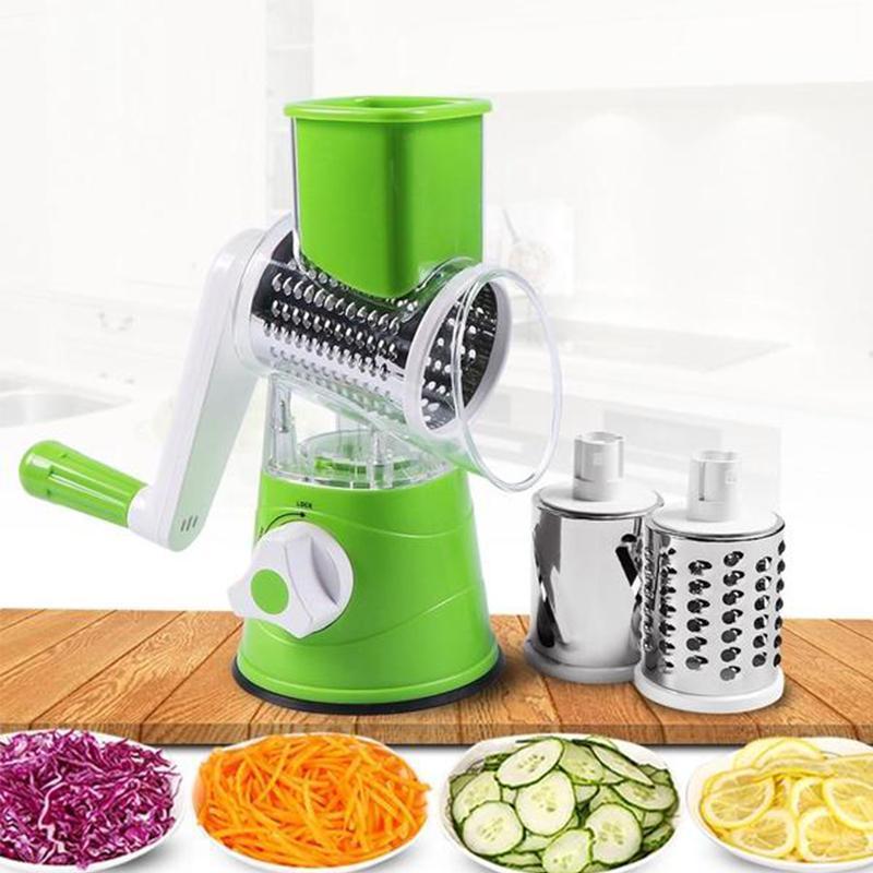 Lisslune | 3 in 1 Rotating Cheese Grater Vegetable Cutter