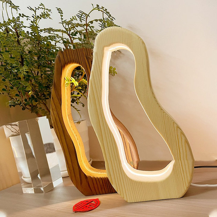Lisslune | Modern Nordic Wooden Nightstand Lamp