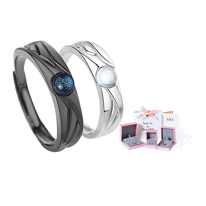 Lisslune | 925 Sterling Silver Couple Rings for You and Your Partner, Best Gift for Valentine's Day