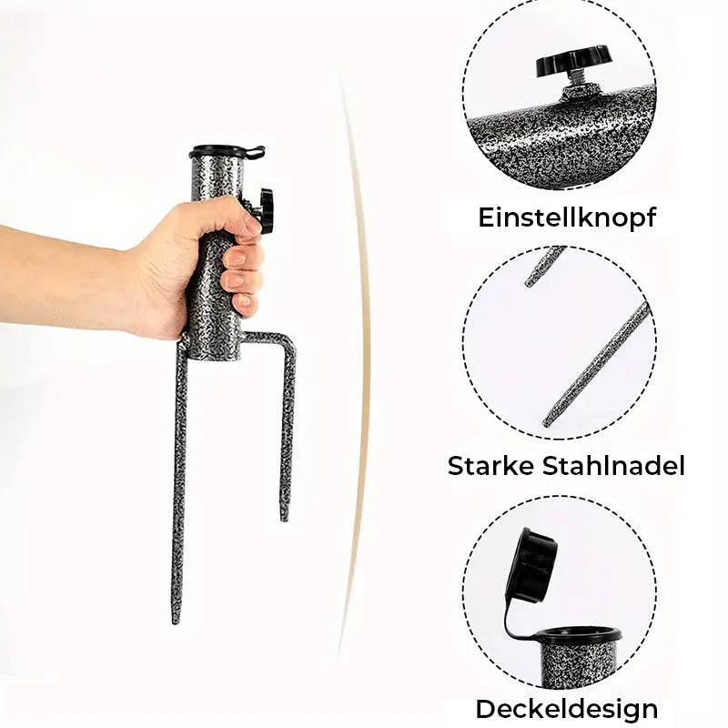 Lisslune | Adjustable Umbrella Holder with Spiral Ground Anchor