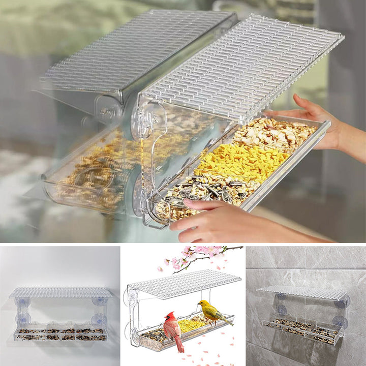 Lisslune | Outdoor Clear-Window-Suction-Cup-Birdhouse