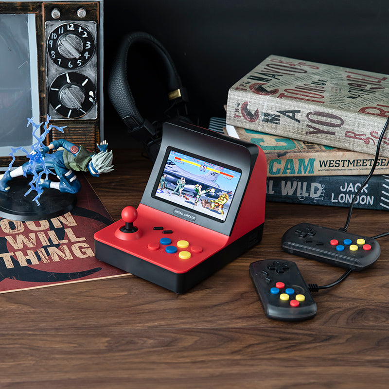 Lisslune | 4.3 Inch Mini game Console with Built-in 3000 Games, 360¬∞ Joystick, 2200mAh Lithium Battery, Can be Connected to TV and Headphones, Supports Two-player Games and Up To 32G TF Card