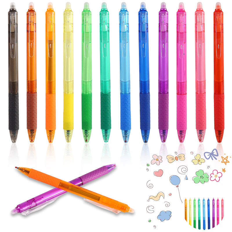 Lisslune | Multicolored erasable gel pens (12 pcs)