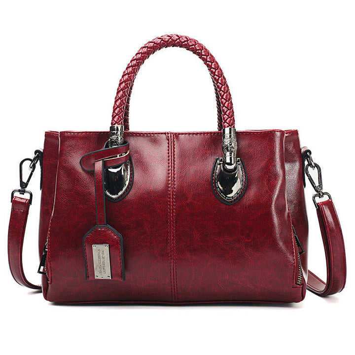Lisslune | New handbags made of oil wax leather Boston, large tote bag made of soft leather
