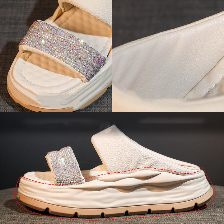 Lisslune | Glittering Rhinestone Heeled Sandals