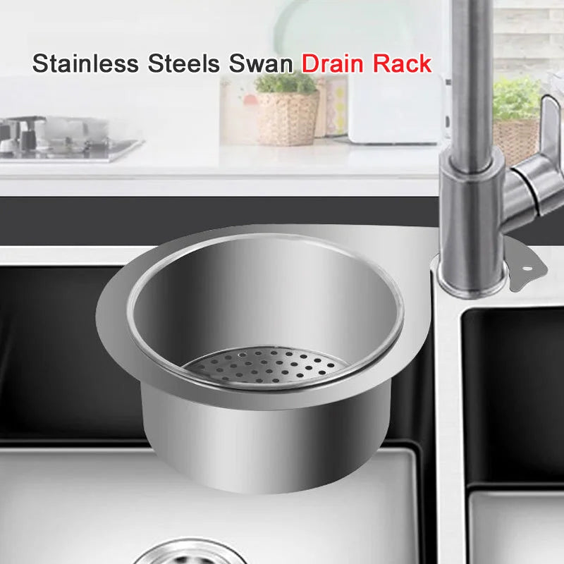 Lisslune | Stainless Steel Swan Sink Drain Basket