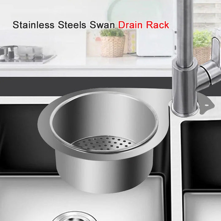 Lisslune | Stainless Steel Swan Sink Drain Basket