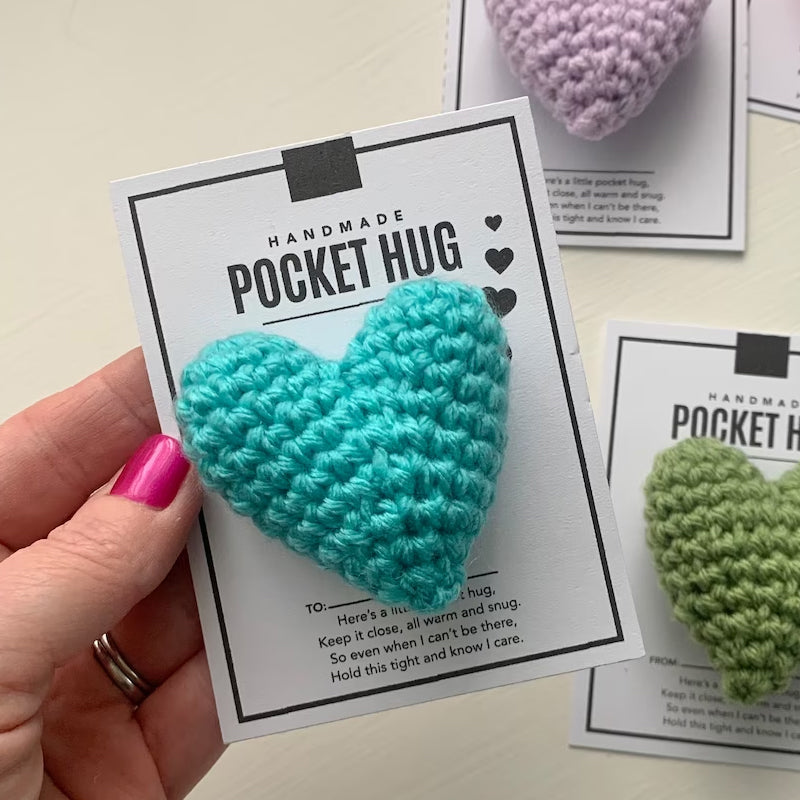 Lisslune | Pocket Hug Crocheted Heart Small Gift