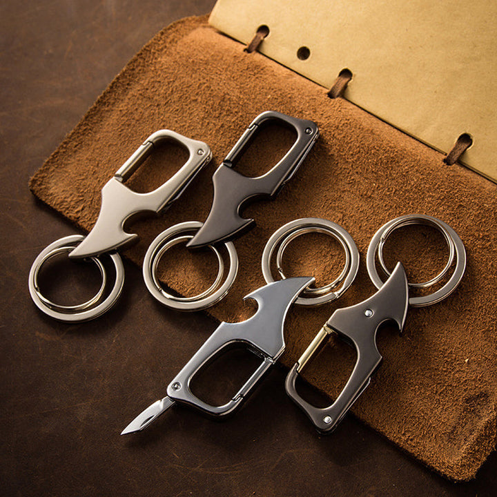 Lisslune | Multifunctional Bottle Opener with Pendant and Metal Double Ring Keychain