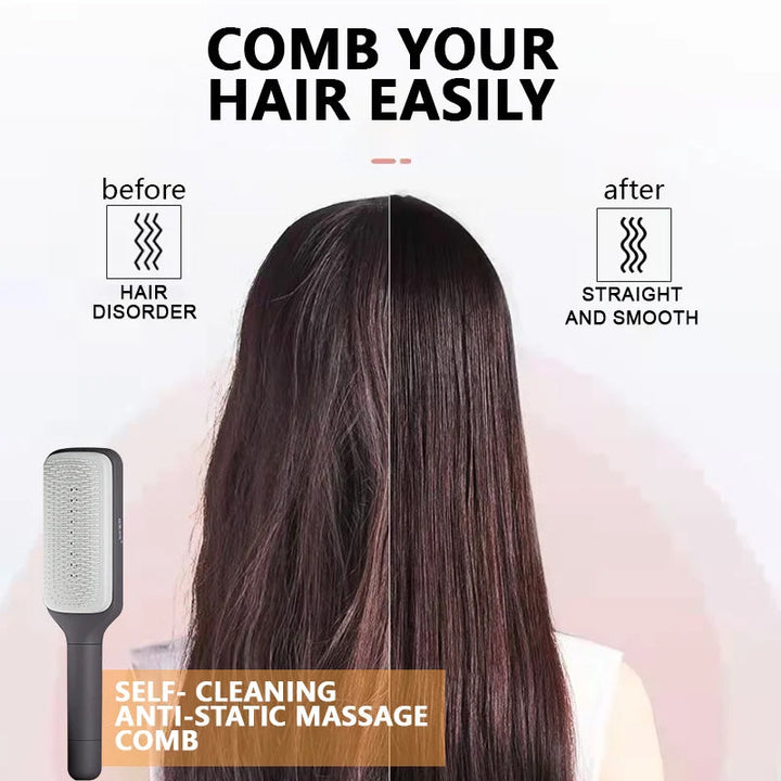 Lisslune | Self-cleaning anti-static massage comb