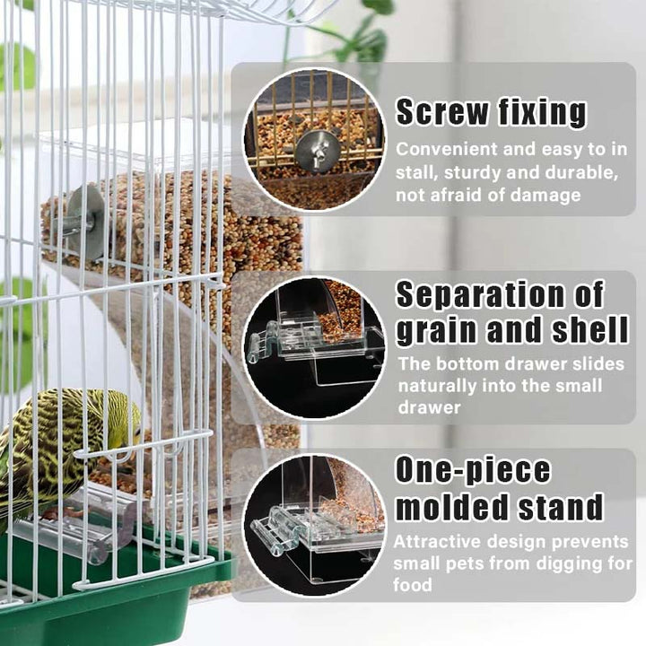 Lisslune | Automatic transparent bird feeder without spills