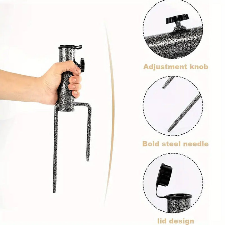 Lisslune | Heavy Adjustable Spiral Ground Anchor Umbrella Holder