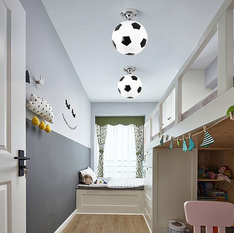 Lisslune | SportLume Creative Ceiling Light | Basketball & Football Design | Semi-Mount | Glass Lamp