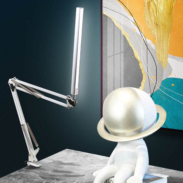 Lisslune | LED Foldable Long Arm Clip Eye Protection USB Reading Table Lamp