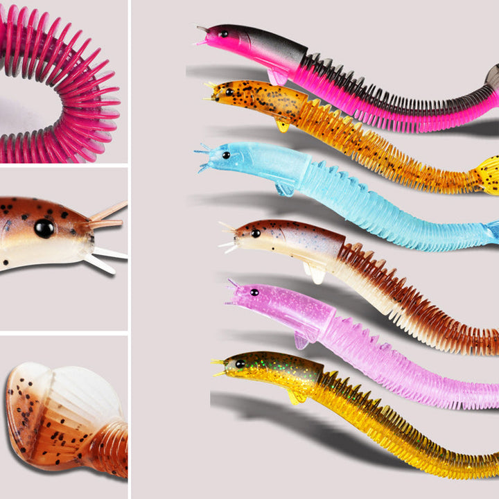 Lisslune | New Design Angler Dragon Hole Bait 46 Sections Soft Bait