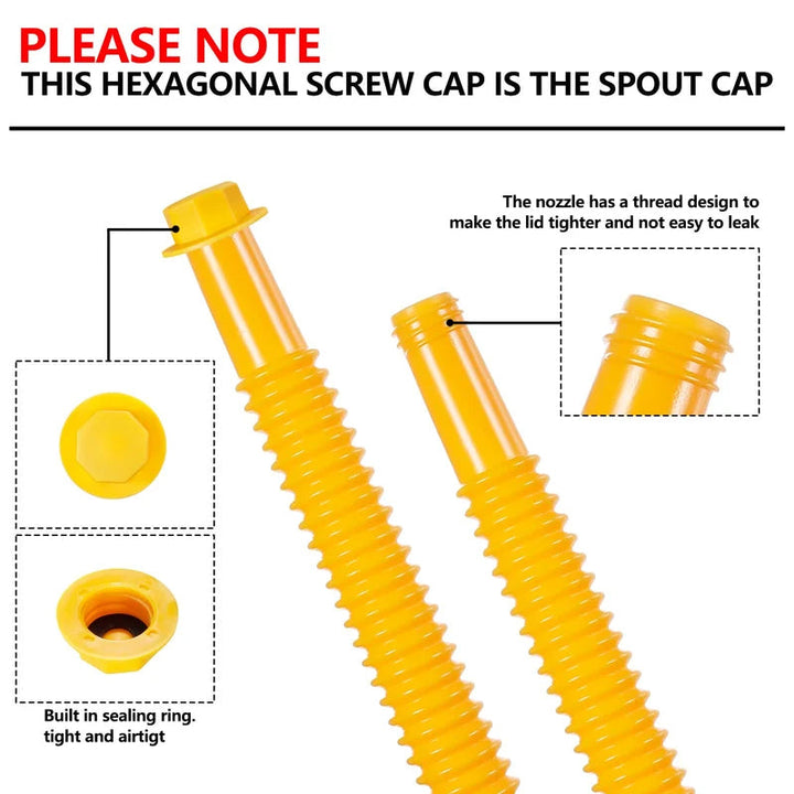 Lisslune | Upgraded replacement fuel can spout with flexible head
