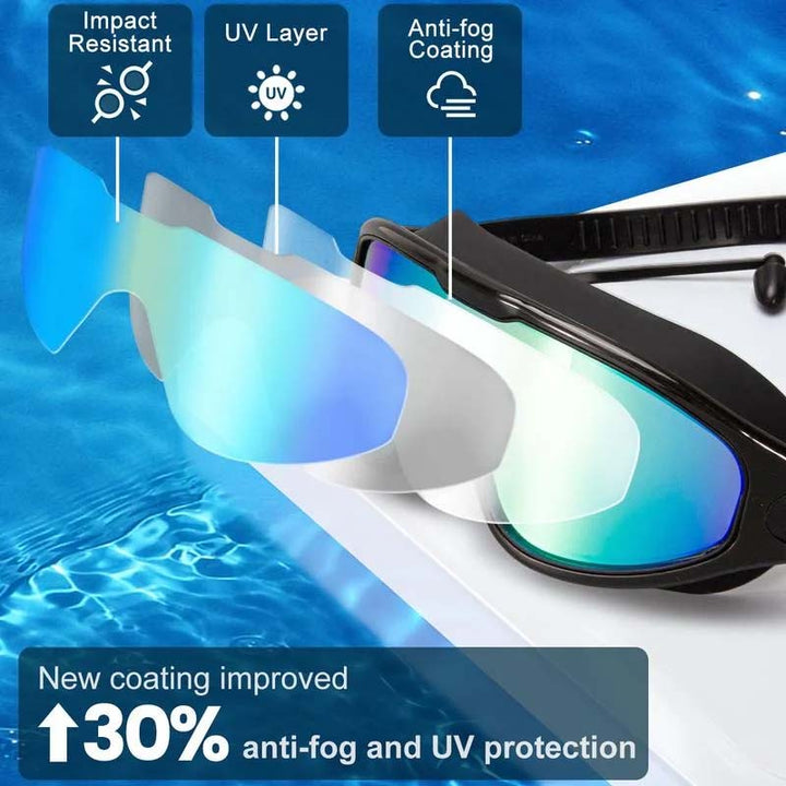 Lisslune | Wide-angle swimming goggles with anti-fog effect