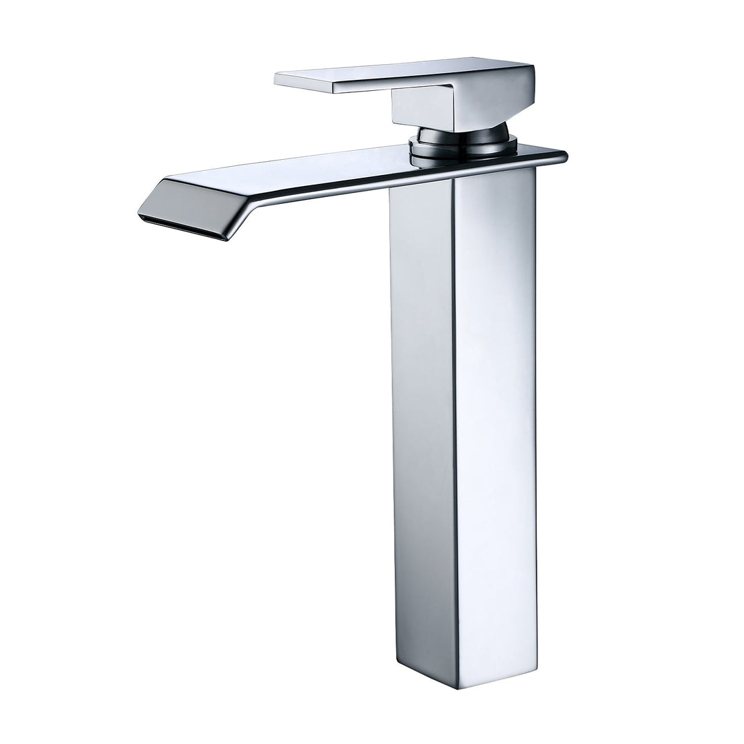 Lisslune | Waterfall taps bathroom Chrome Bath fittings High single-lever mixer Waterfall mixer tap sink